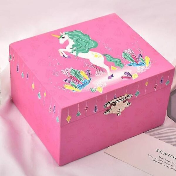 علبة اكسسوارات موسيقية مع يونيكورن راقص