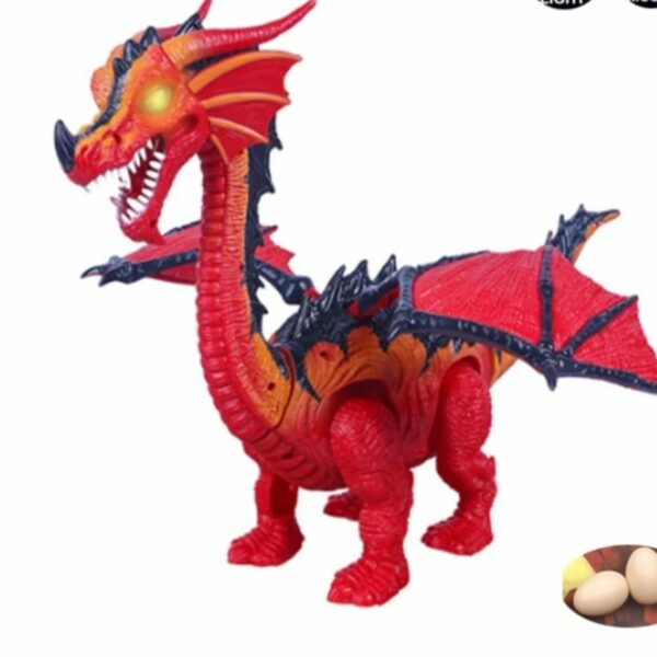 ديناصور يمشي، يبيض، حجم كبير  مع أجنحة