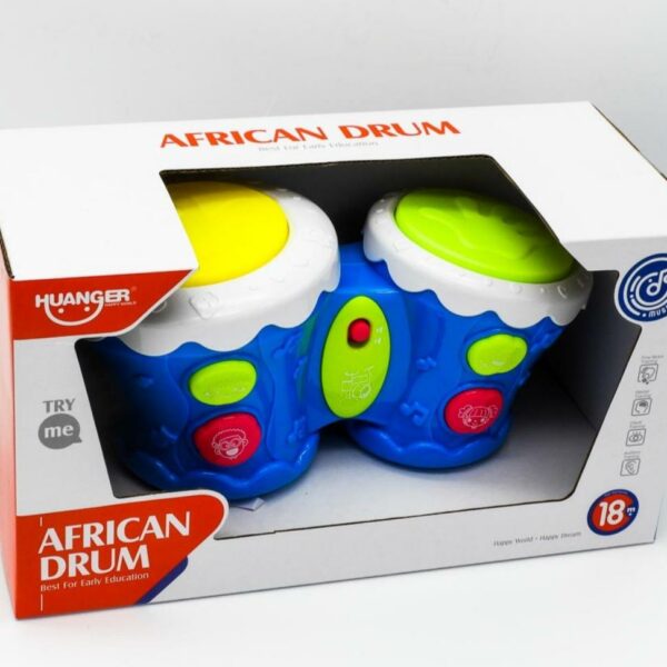طبل افريقي مع موسيقى للاطفال