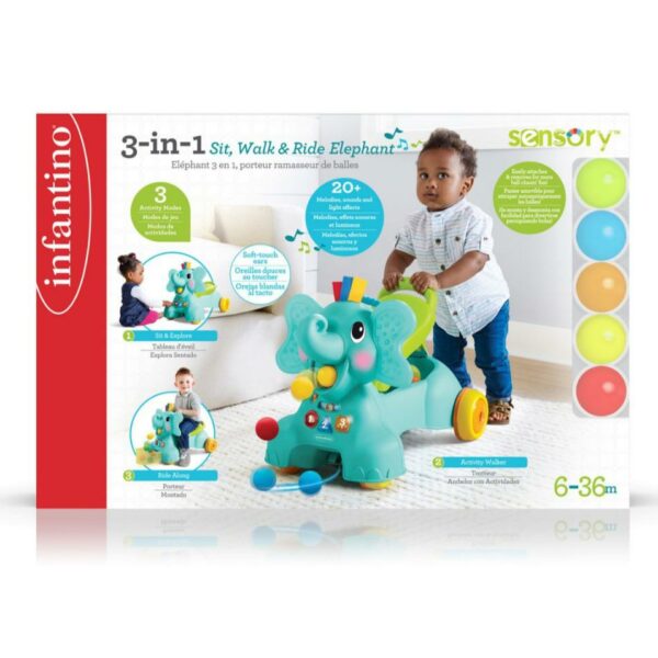 فيل للجلوس والمشي والقيادة للاطفال