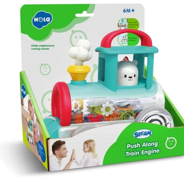 دفع محرك على طول محرك القطار للاطفال